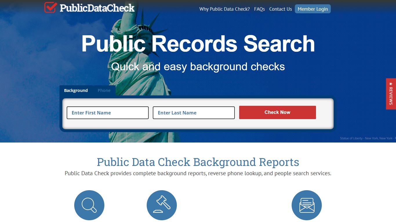 Public Data Check | Background Reports | Criminal, Driving & Phone Records